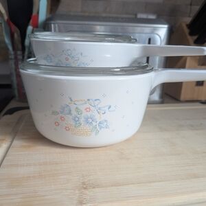 Corningware Set Of 2 Saucepans - Country Cornflower